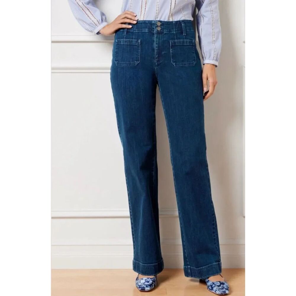 Talbots Relaxed Trouser Jeans front pockets size 18w NWT